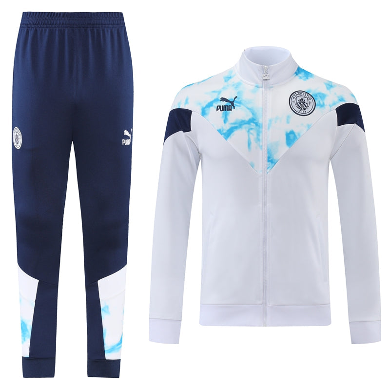 Manchester City 22/23 Full-Zip TrackSuit - White