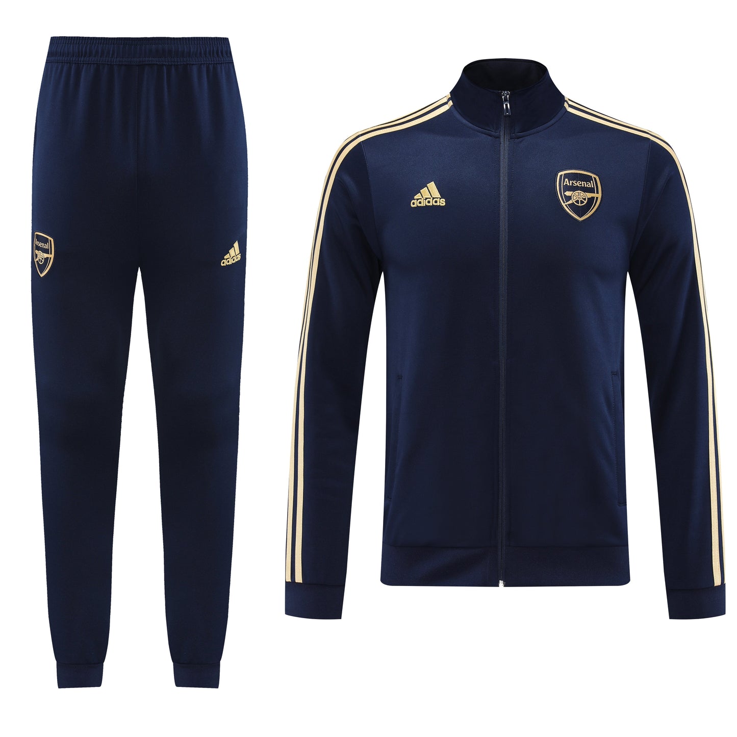 Arsenal 23/24 Full-Zip TrackSuit - Black with Gold