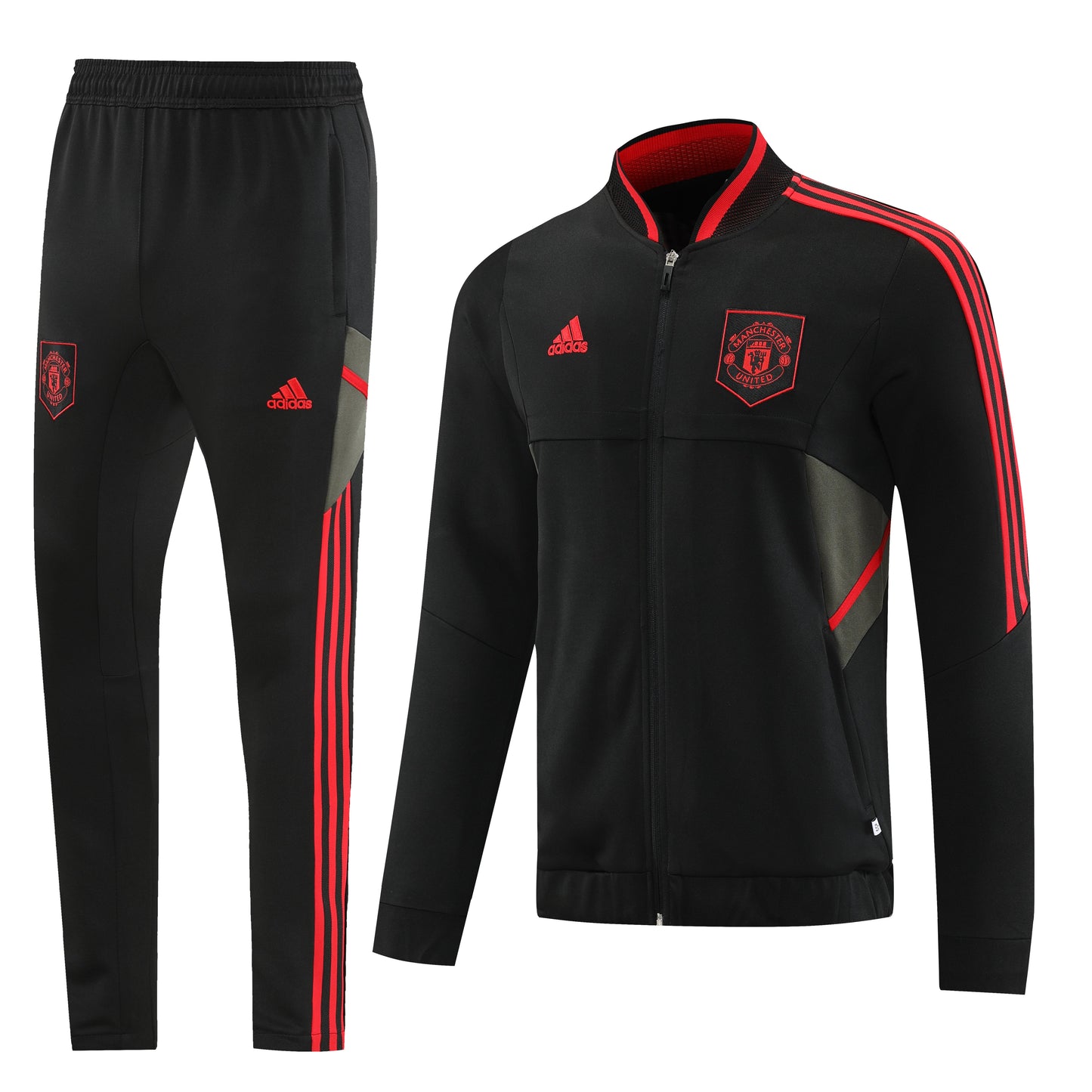 Manchester United 22/23 Full-Zip TrackSuit - Black and Red