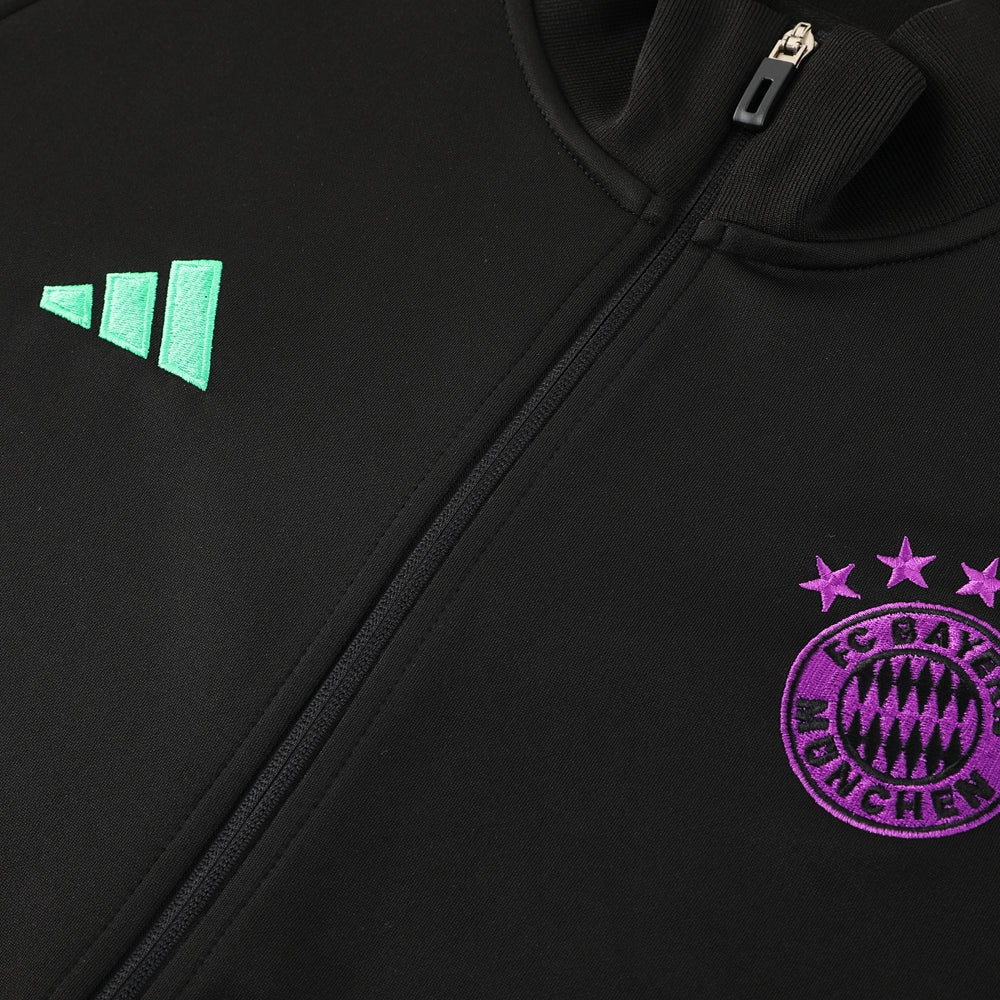 Bayern 23/24 Full-Zip TrackSuit - Black