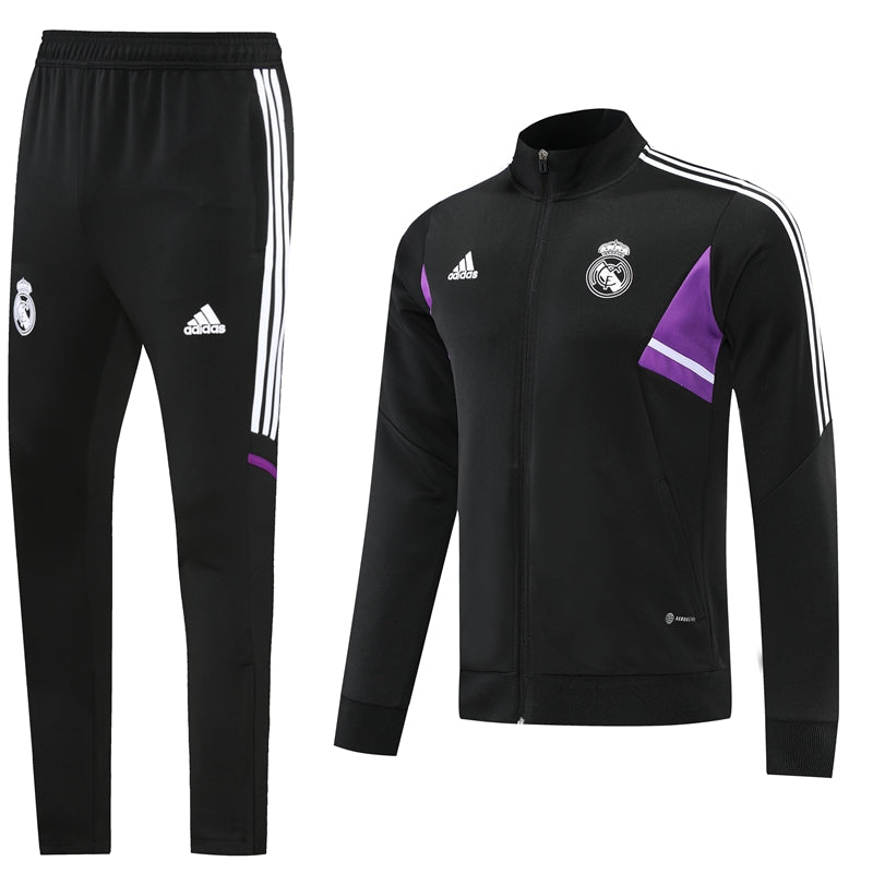 Real Madrid 22/23 Full-Zip TrackSuit - Black