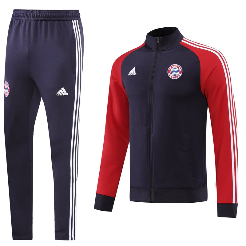 Bayern Munich 22/23 Full-Zip TrackSuit - Navy Blue and Red