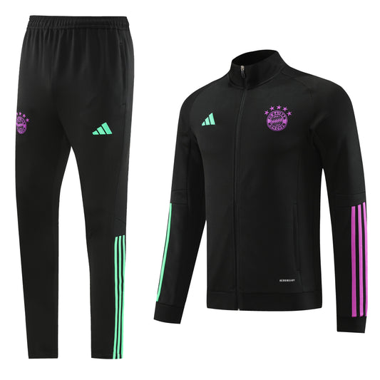 Bayern 23/24 Full-Zip TrackSuit - Black