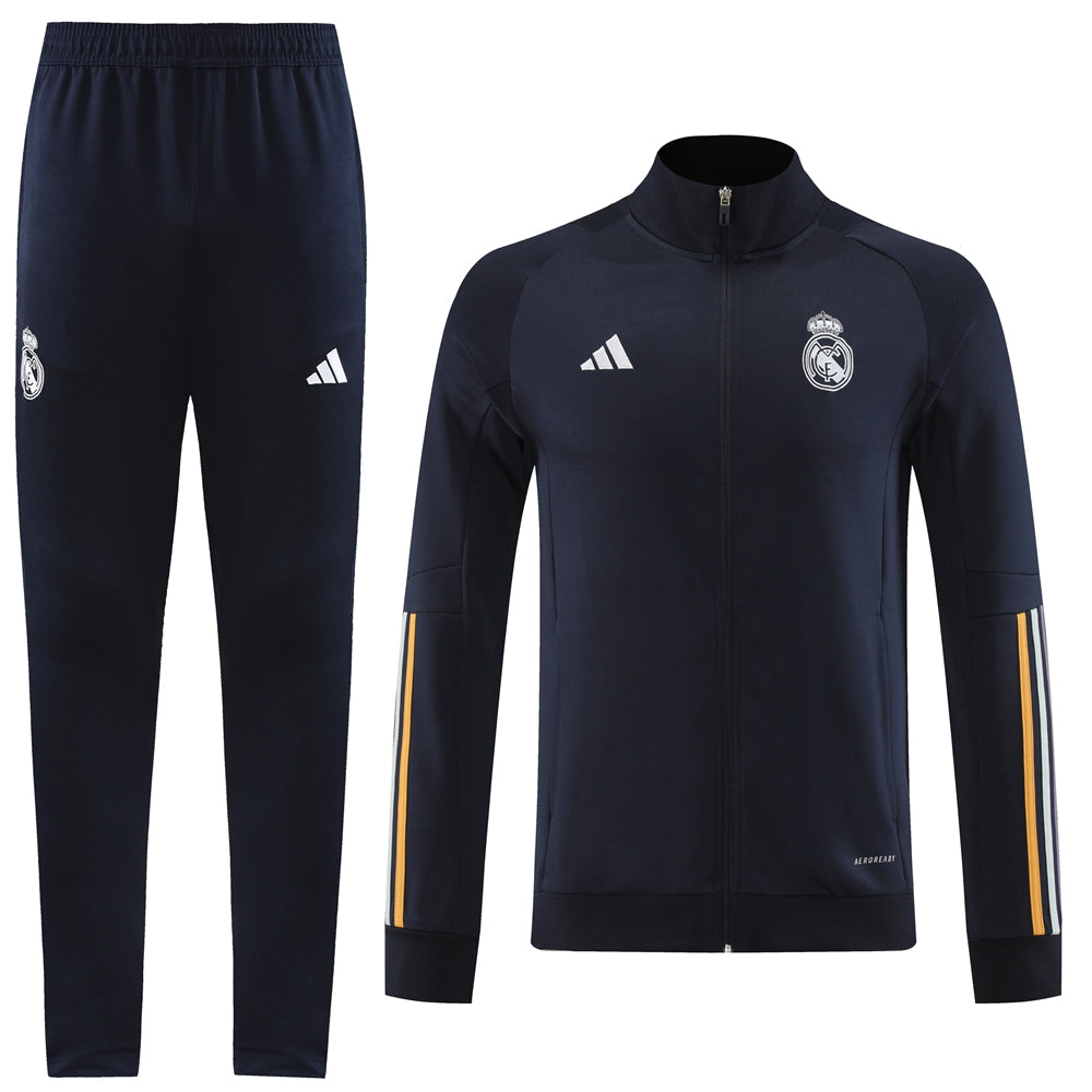 Real Madrid 23/24 Full-Zip TrackSuit - Black