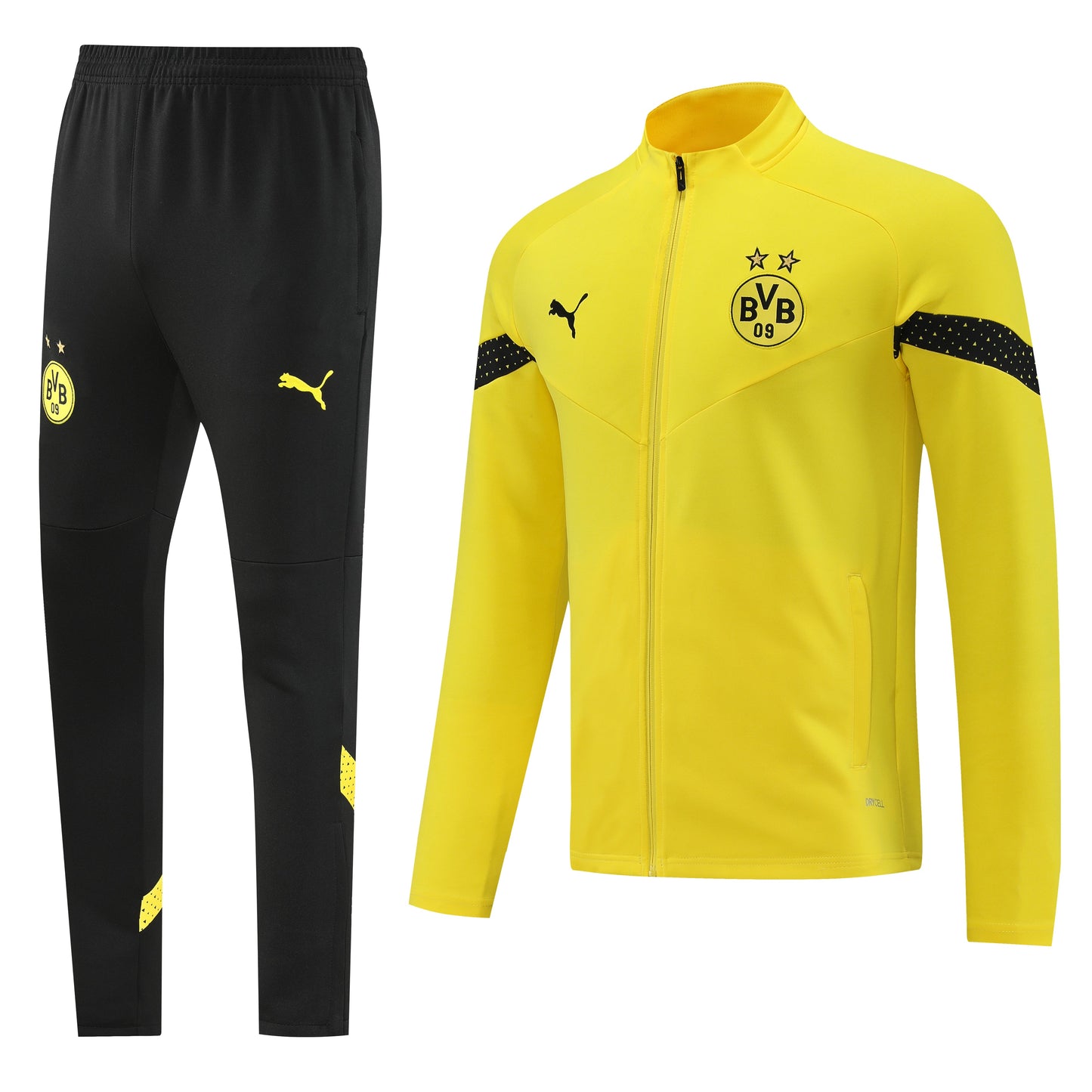 BVB 22/23 Full-Zip TrackSuit - Black - Yellow