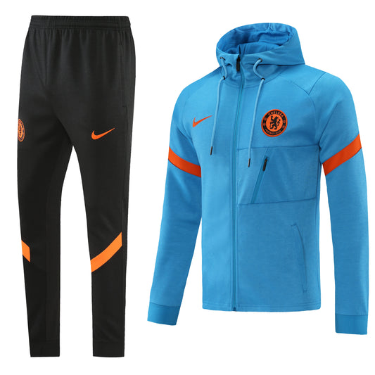 Chelsea 21/22 Full-Zip Hooded Tracksuit - Blue