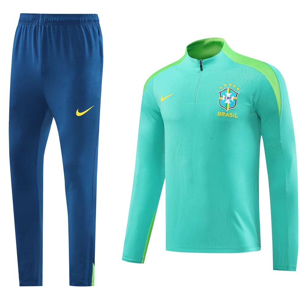 Brazil 24/25 Training Half-Zip Tracksuit - Green