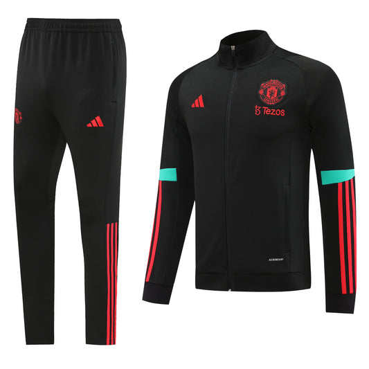 Manchester United 23/24 Full-Zip TrackSuit = Black