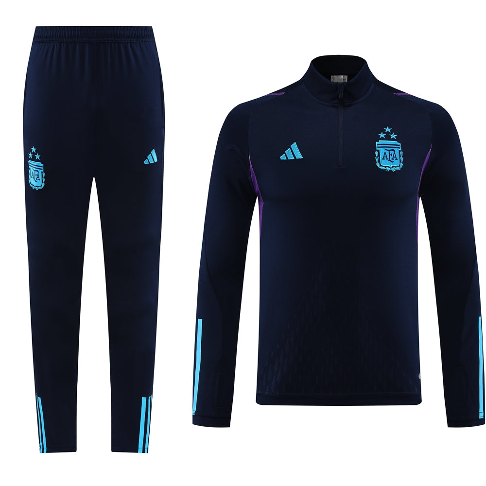 Argentina 23/24 Half-Zip Tracksuit - Navy Blue