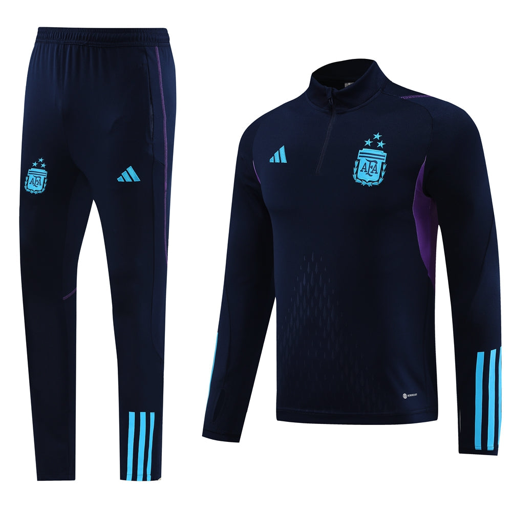 Argentina 23/24 Half-Zip Tracksuit - Navy Blue