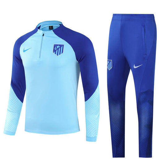 Atlántico Madrid 22/23 Half-Zip Youth TrackSuit - Blue