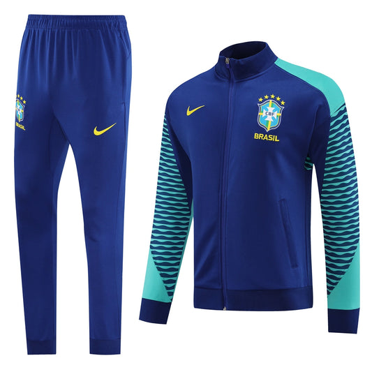 Brazil 23/24 Full-Zip TrackSuit - Blue