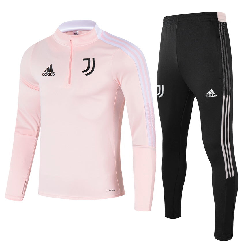 Juventus 21/22 Half-Zip Youth TrackSuit - Pink