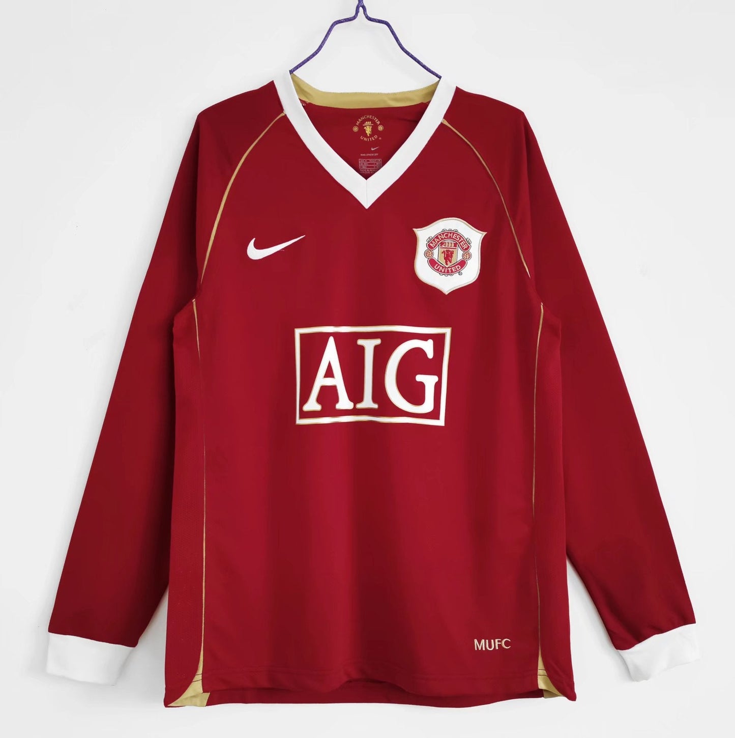 Manchester United Long Sleeves 06/07 Home Jersey