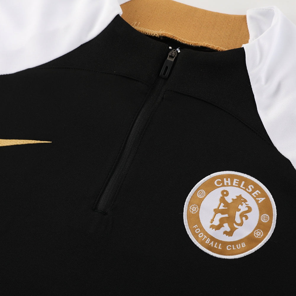 Chelsea 23/24 Half-Zip Tracksuit - Gold & Black