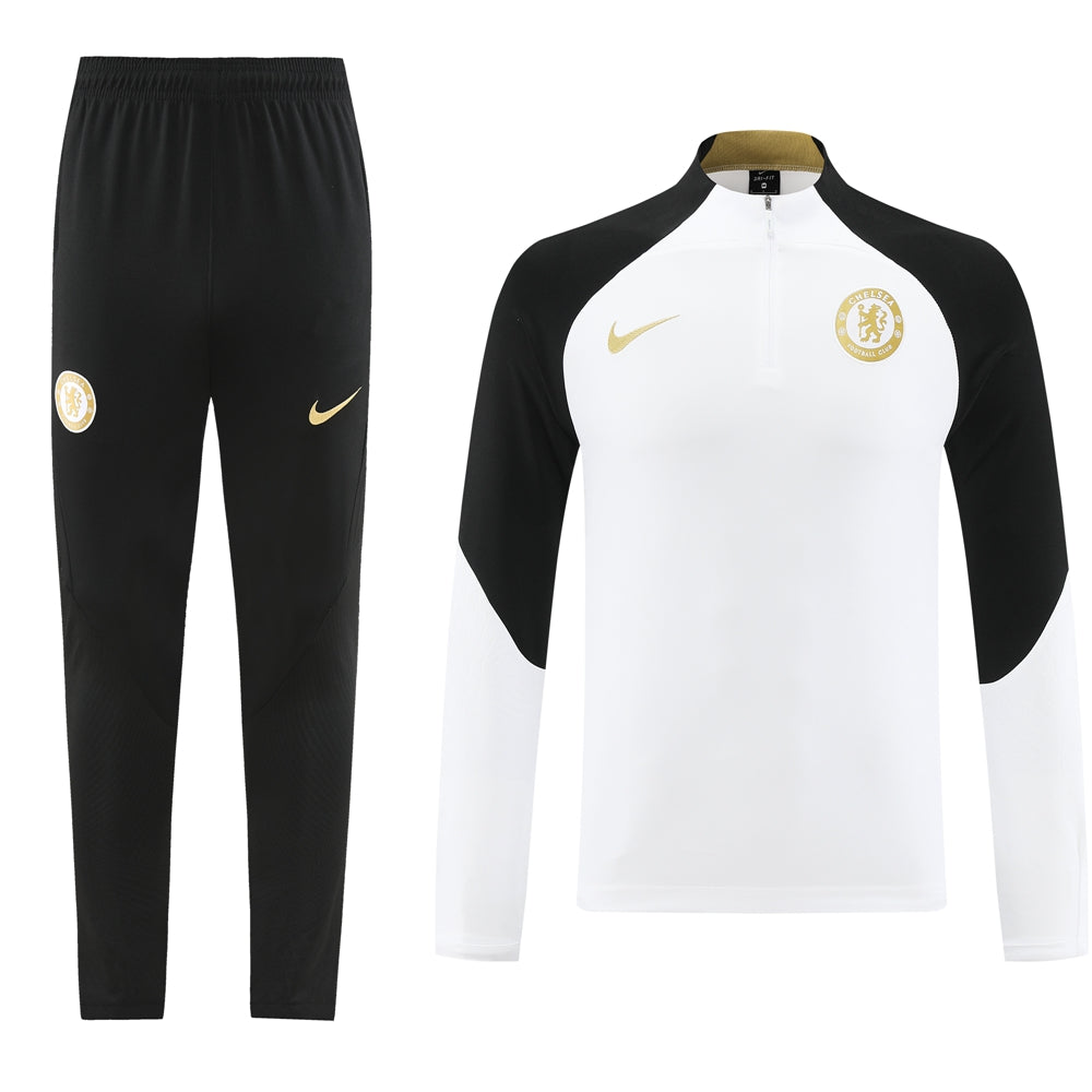 Chelsea 23/24 Half-Zip Tracksuit - Gold & Black