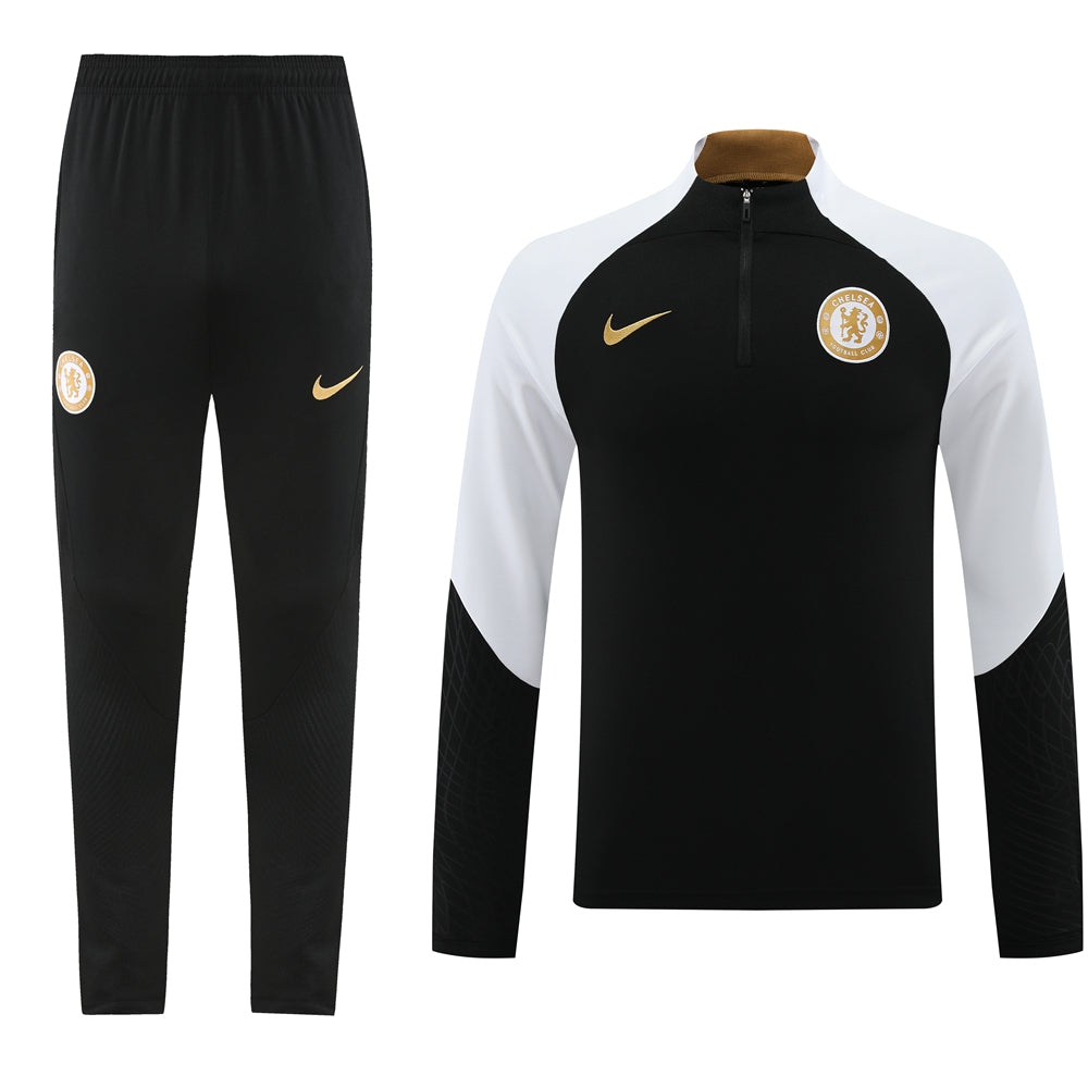 Chelsea 23/24 Half-Zip Tracksuit - Gold & Black