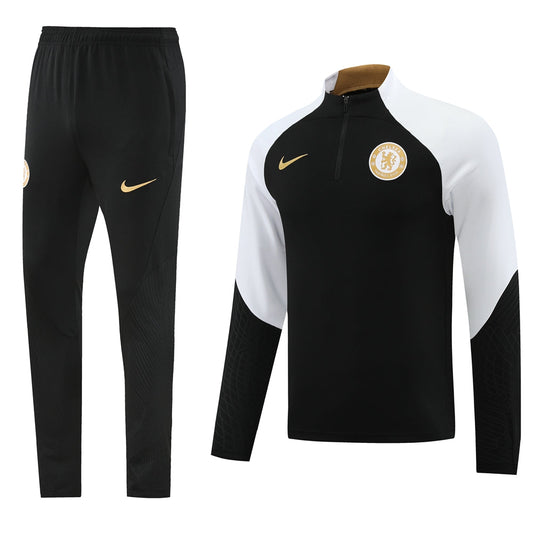 Chelsea 23/24 Half-Zip Tracksuit - Gold & Black