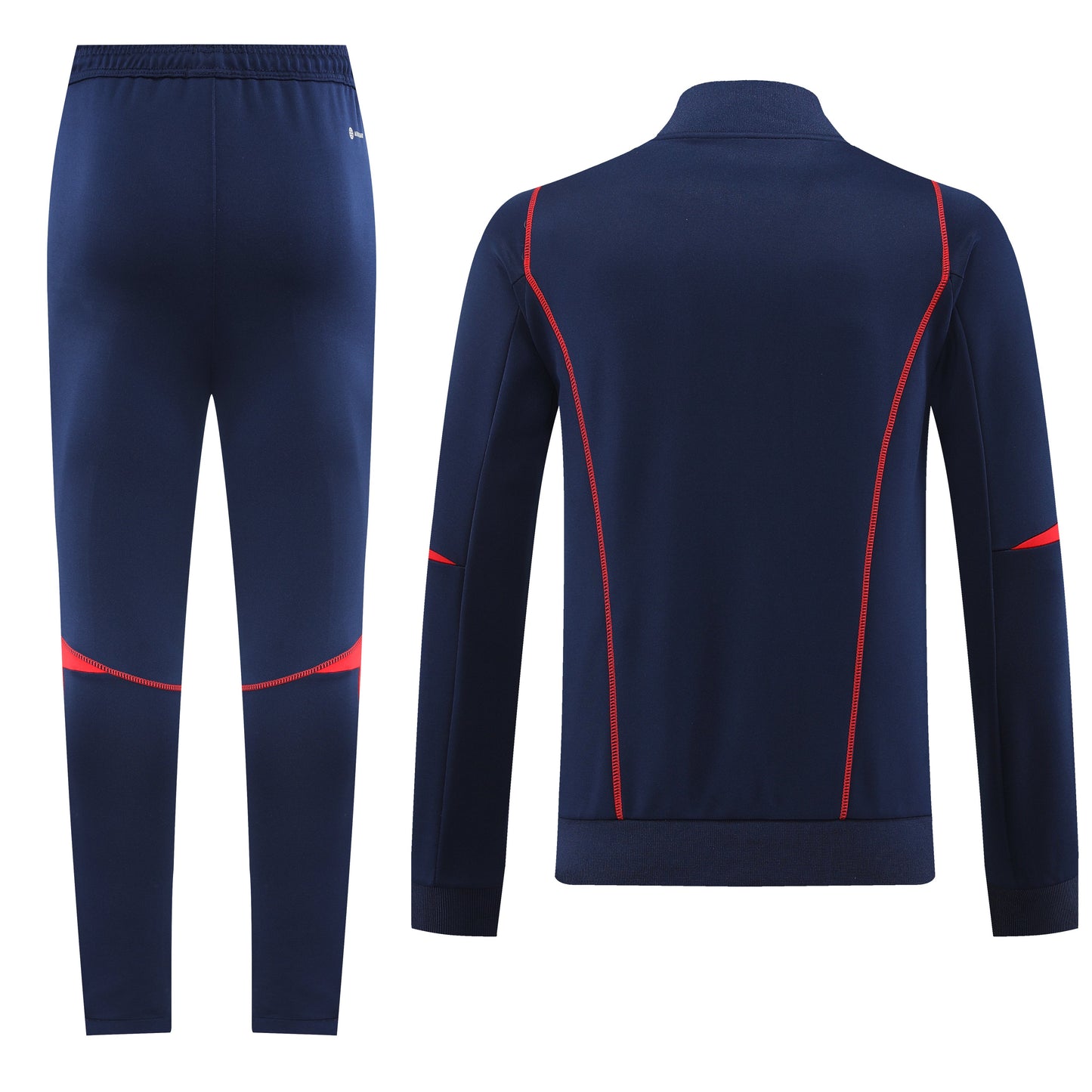 Spain 22/23 Full-Zip TrackSuit - Navy Blue / Red Stripes