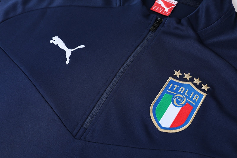 Italy 22/23 Half-Zip Tracksuit - Blue