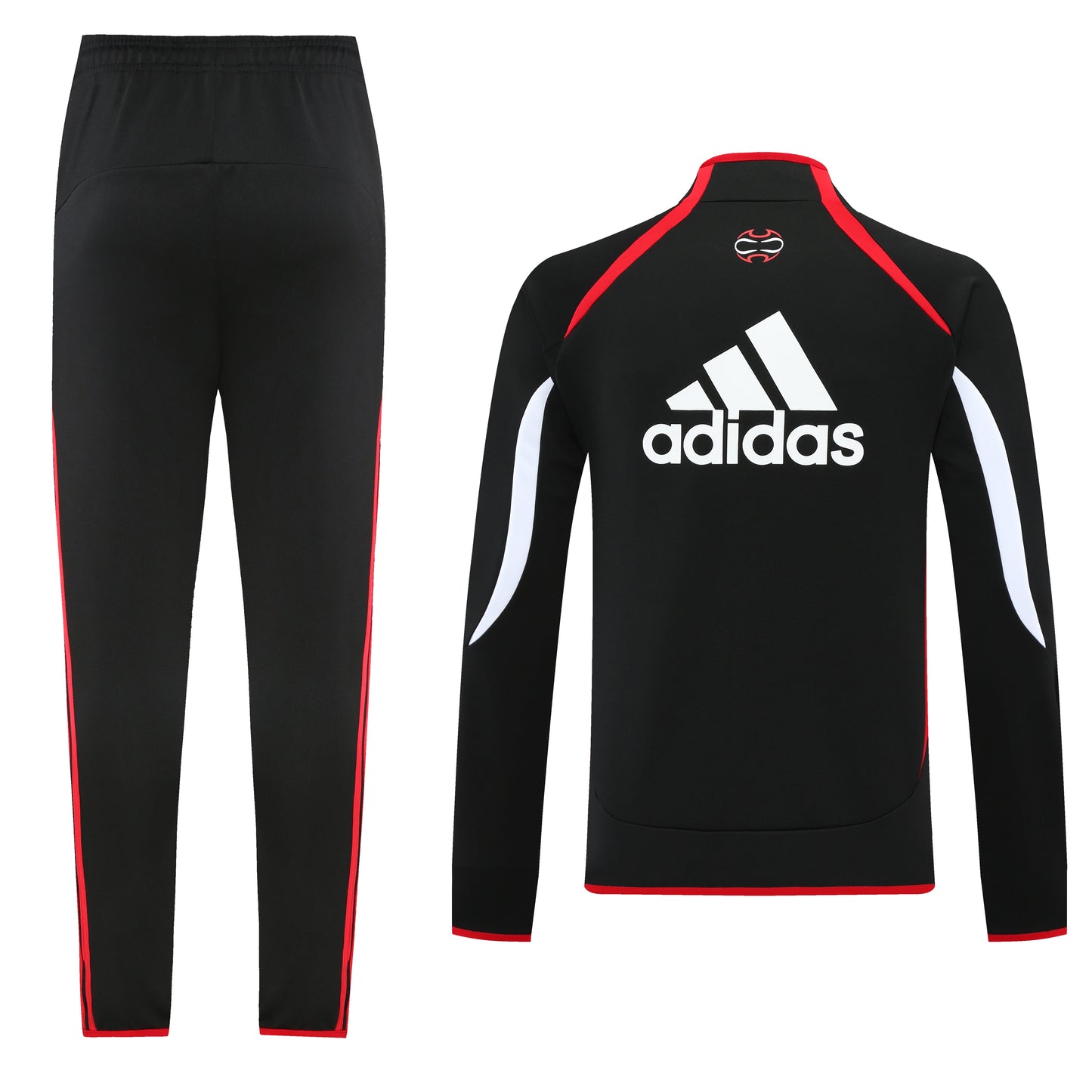 Manchester United 21/22 Half-Zip Tracksuit - Black/White/Red