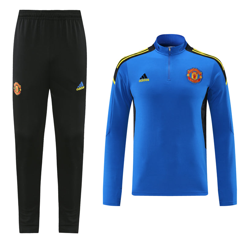 Manchester United 21/22 Half-Zip Tracksuit - Blue