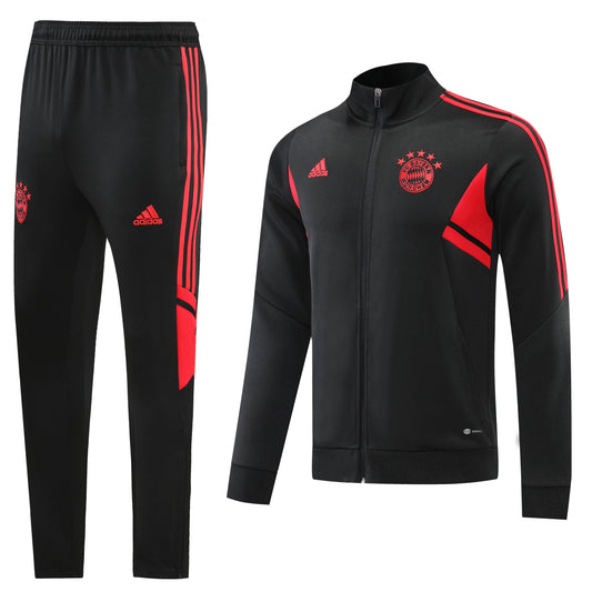 Bayern Munich 22/23 Full-Zip Tracksuit - Black