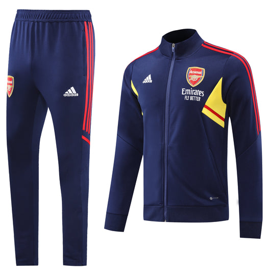 Arsenal 22/23 Full-Zip Tracksuit - Navy Blue / Yellow