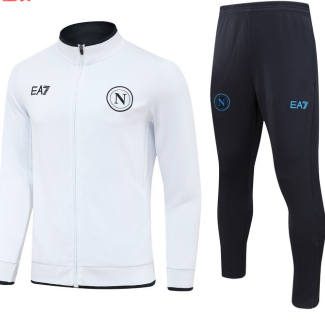 Napoli 23/24 Full-Zip Youth Tracksuit - White