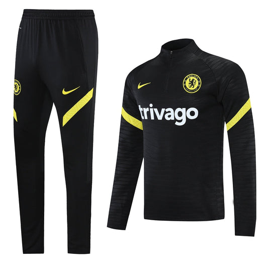 Chelsea 21/22 Half-Zip Tracksuit - Black